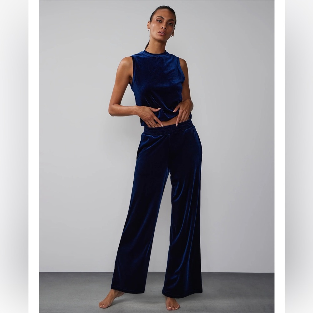 New York & Co Velour Wide Leg Pant New Without Taga